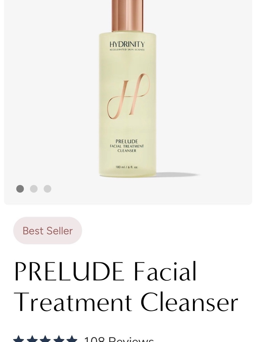 Hydrinity Prelude Facial Treatment Cleanser — Soft Yellow